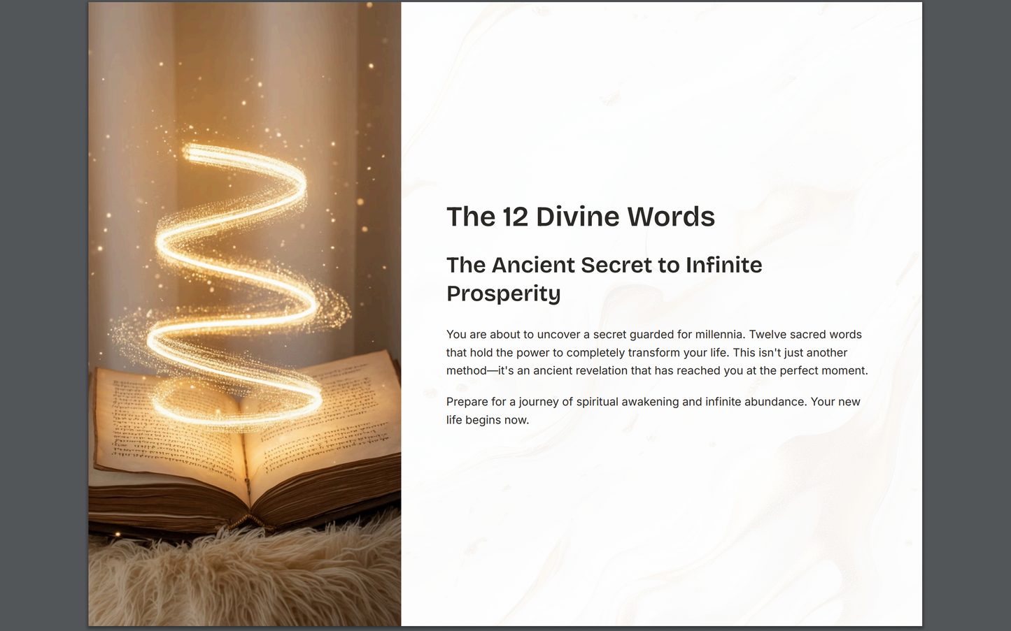 The 12 Divine Words – God’s Secret Script for Healing, Prosperity & Miracles