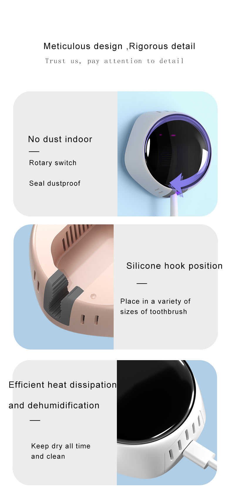 Portable UV Toothbrush Sterilizer