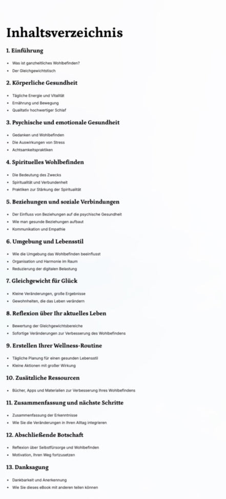 eBook Ganzheitliches Wohlbefinden: Ein Leitfaden für Balance und Transformation